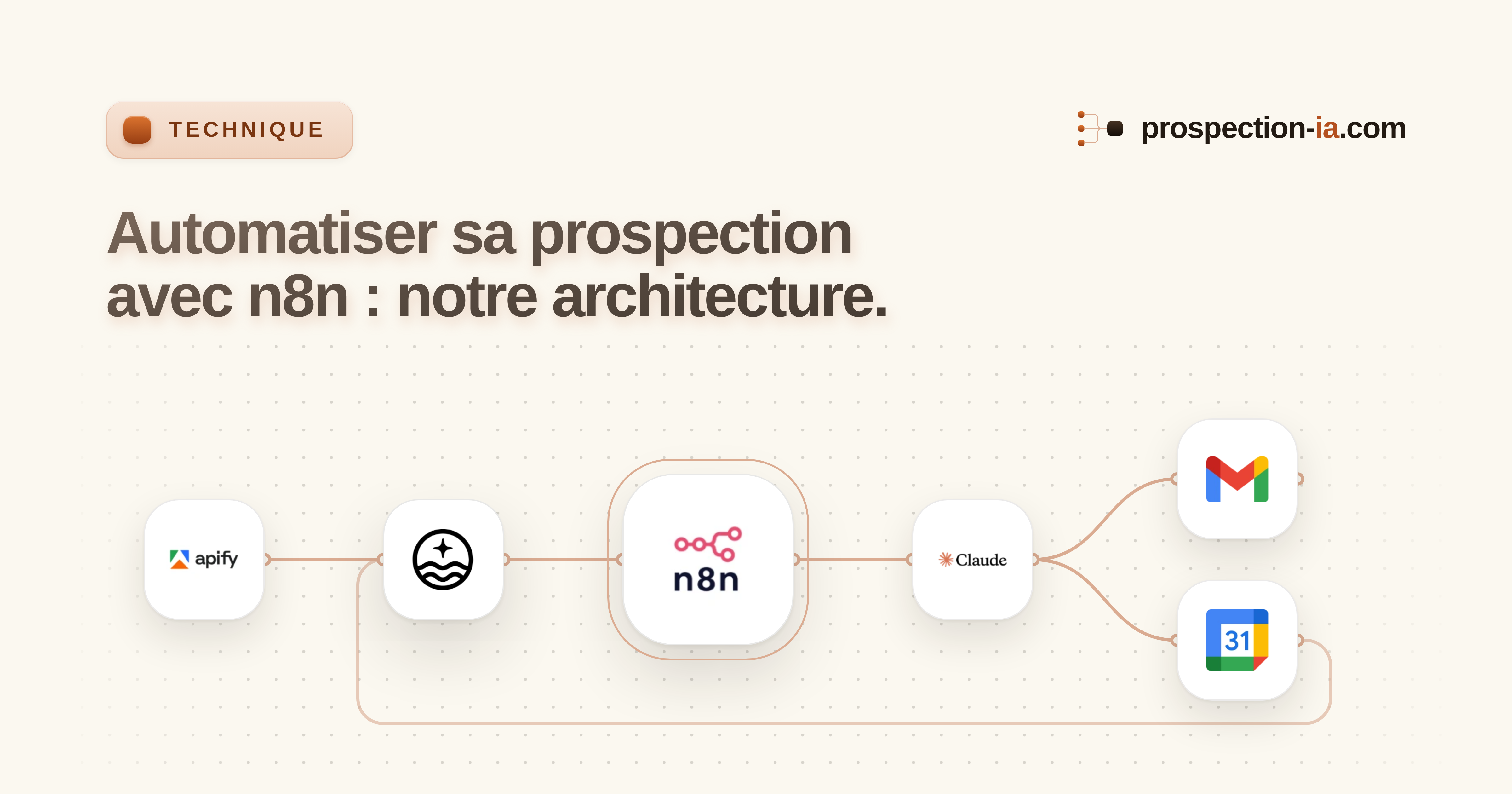 Couverture du guide sur l'architecture de prospection automatisée sous n8n